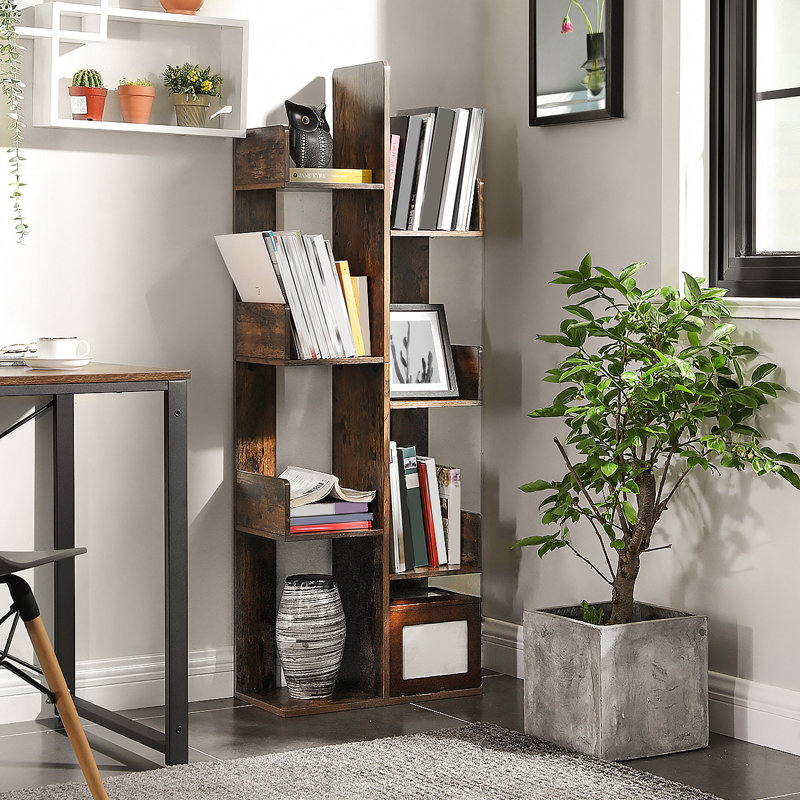 Millwood Pines TreeShaped Bookcase, Bookshelf With 8 Storage